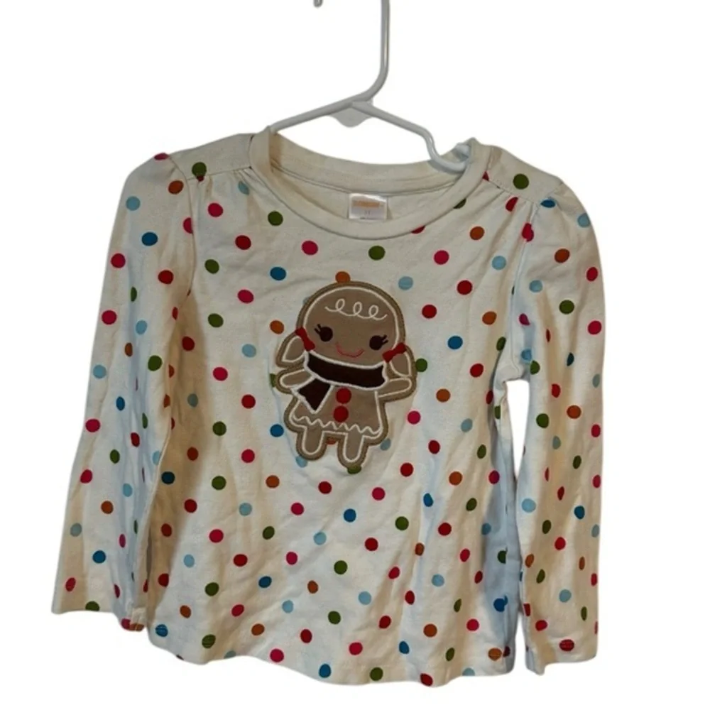 Gymboree winter cheer shirt 3T gingerbread cookie rainbow‎ top holiday